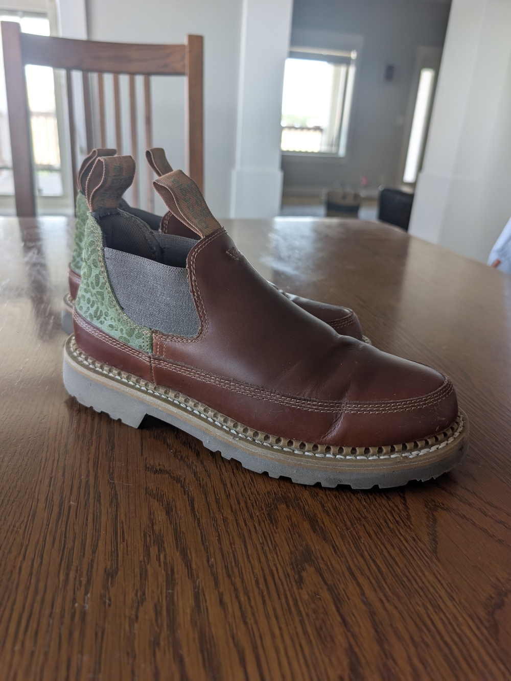 Georgia Giant Romeo Chelsea Work Boots Women’s 9M Brown Olive Suede GB00509